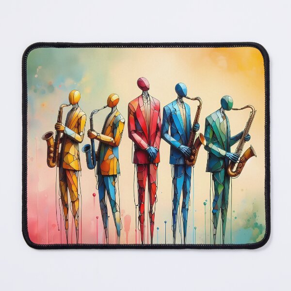 Item preview, Sax players designed and sold by Vibranta Studio.