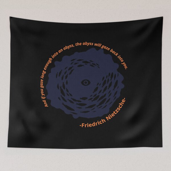Item preview, Friedrich Nietzsche Abyss Quote designed and sold by Cleanthes.