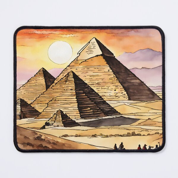 Item preview, Sunset Watercolor: Famous Pyramids of Giza Beauty designed and sold by LSVart.