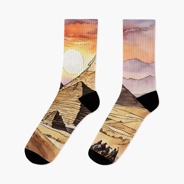 Item preview, Sunset Watercolor: Famous Pyramids of Giza Beauty designed and sold by LSVart.