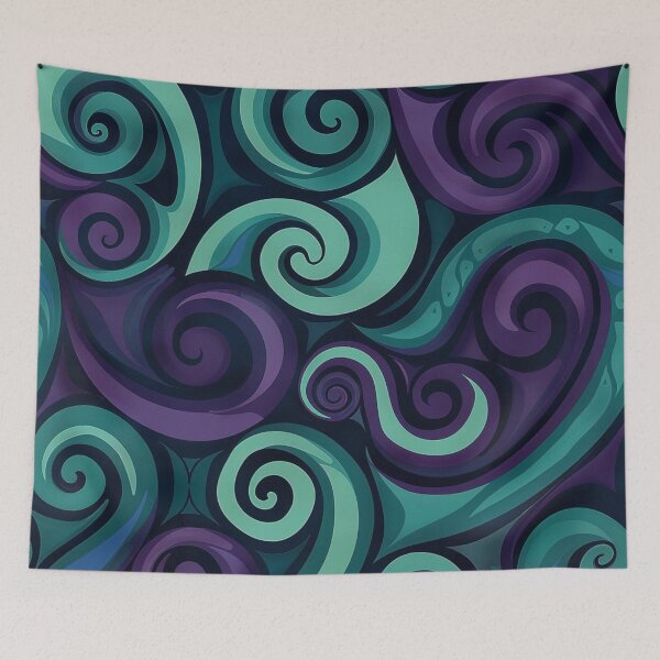 Item preview, New Zealand Māori Paua Pattern Koru Design 174 designed and sold by GrinGalore.