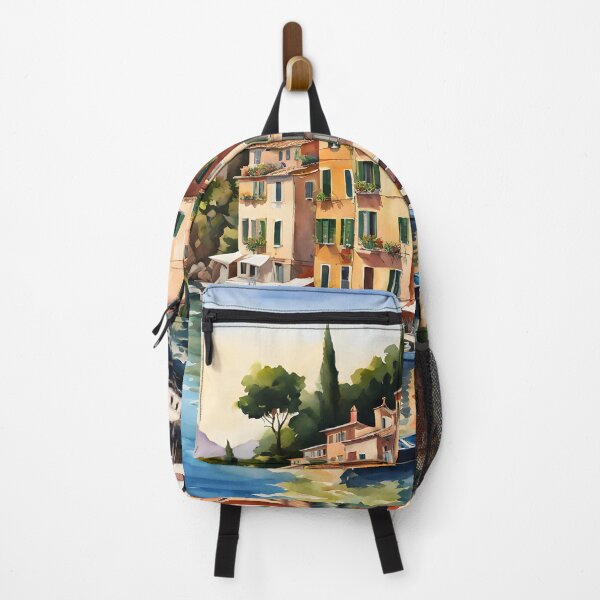 Item preview, Portofino: Watercolor Sunset in Italy's Charming Village designed and sold by LSVart.