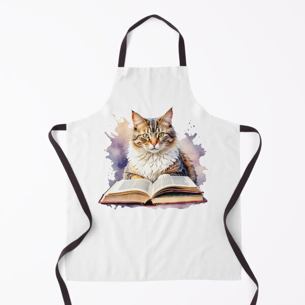 Item preview, cat with book bookworm designed and sold by FunnyDsgn.