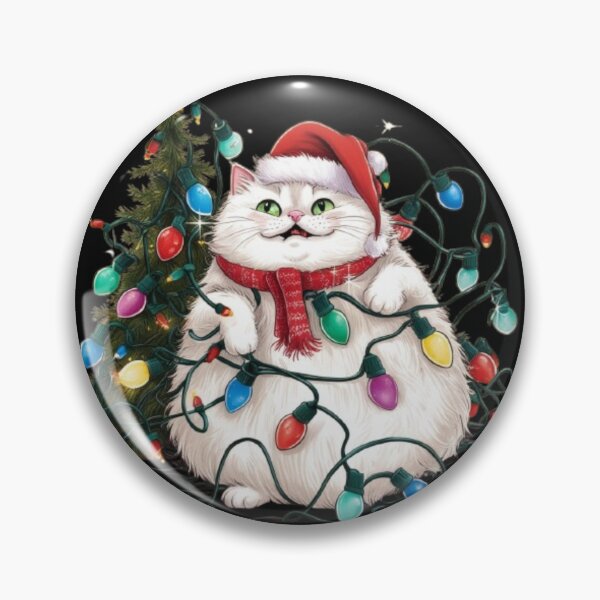 Item preview, santa white cat designed and sold by LiQiLi.