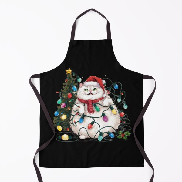 Item preview, santa white cat designed and sold by LiQiLi.