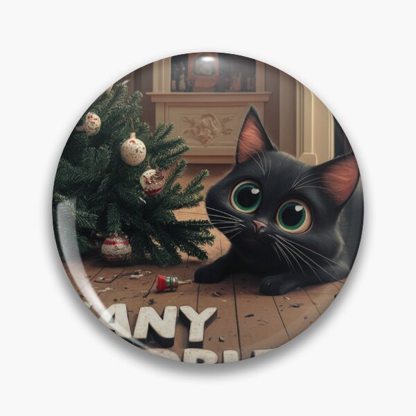 Item preview, Messy cat - Christmas tree designed and sold by lavka-xd.