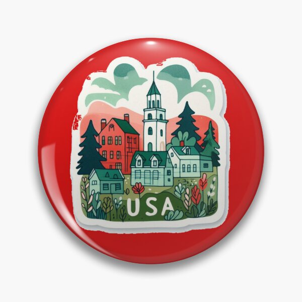 Item preview, Kennebunkport USA Minimalist Watercolor Sticker Design,  designed and sold by PaintMeWorld.