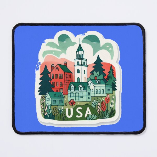 Item preview, Kennebunkport USA Minimalist Watercolor Sticker Design, designed and sold by PaintMeWorld.