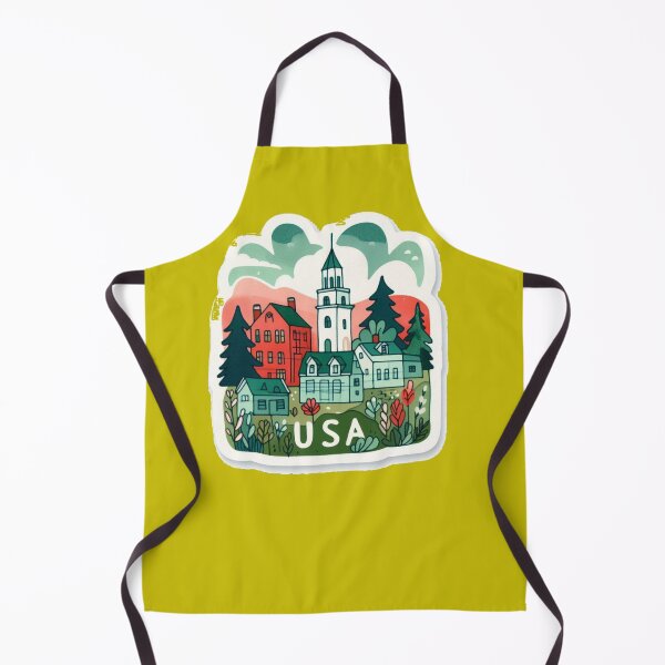 Item preview, Kennebunkport USA Minimalist Watercolor Sticker Design, designed and sold by PaintMeWorld.