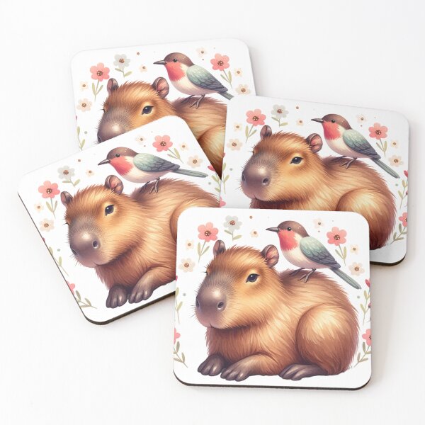 Item preview, Capybara with bird designed and sold by Dominika Farkašová.