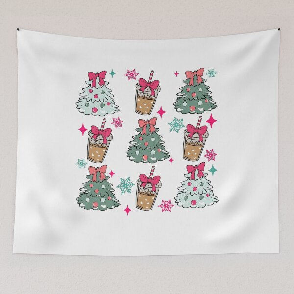 Item preview, To Be Jolly and Caffeinated, Preppy Christmas, Coffee Christmas designed and sold by Lucrecefouche.