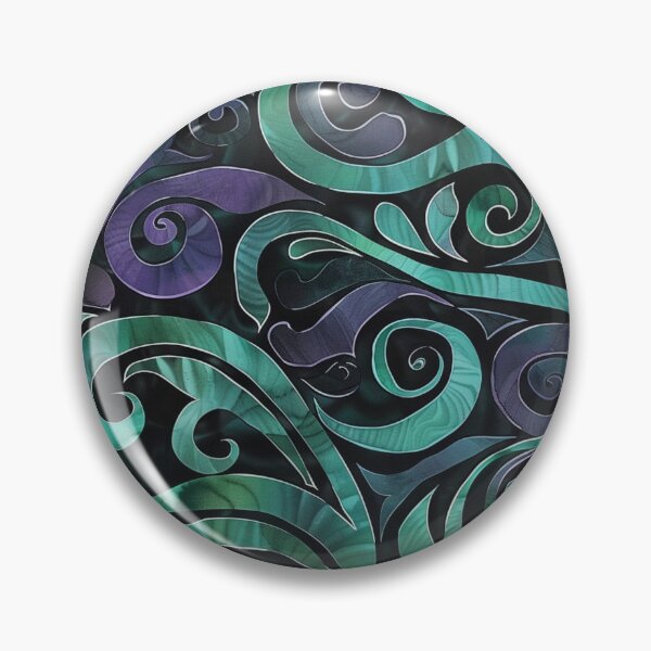 Item preview, New Zealand Māori Paua Pattern Koru Design 175 designed and sold by GrinGalore.