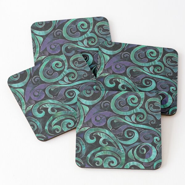 Item preview, New Zealand Māori Paua Pattern Koru Design 175 designed and sold by GrinGalore.
