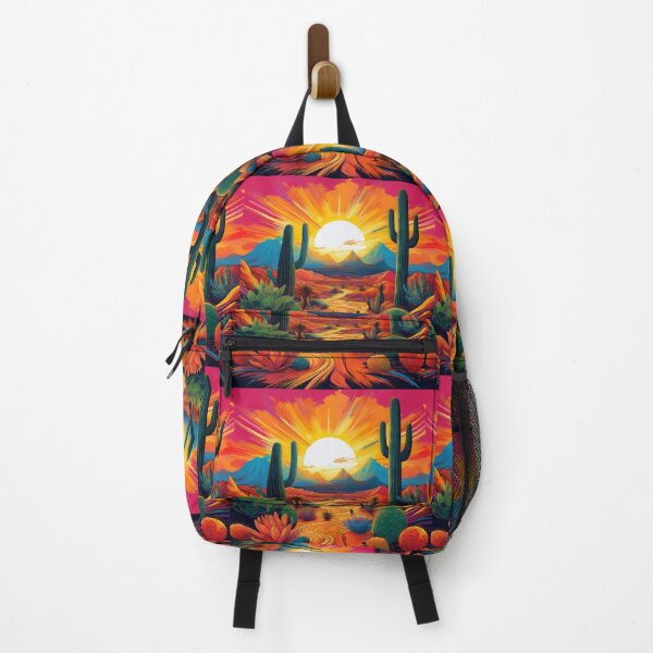 Item preview, Vibrant Desert Sunrise with Cactus and Colourful Landscape designed and sold by RaiyaTees.