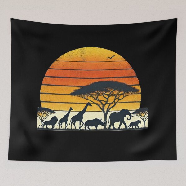 Item preview, Africa Elephant Lion Rhino Kenya Namibia Tanzania Vintage designed and sold by SztylishDesigns.
