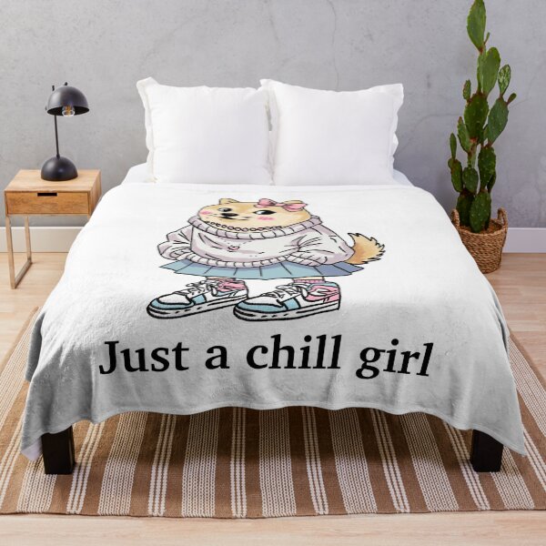 Item preview, Just a chill girl - Female version of Chill Guy Meme designed and sold by PinFlick.