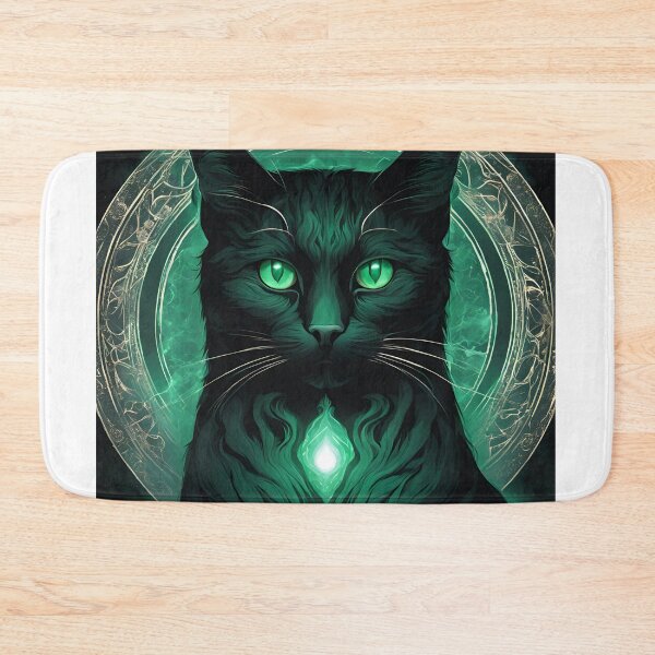 Item preview, Mystical Cat with green crystal designed and sold by Tomster104.