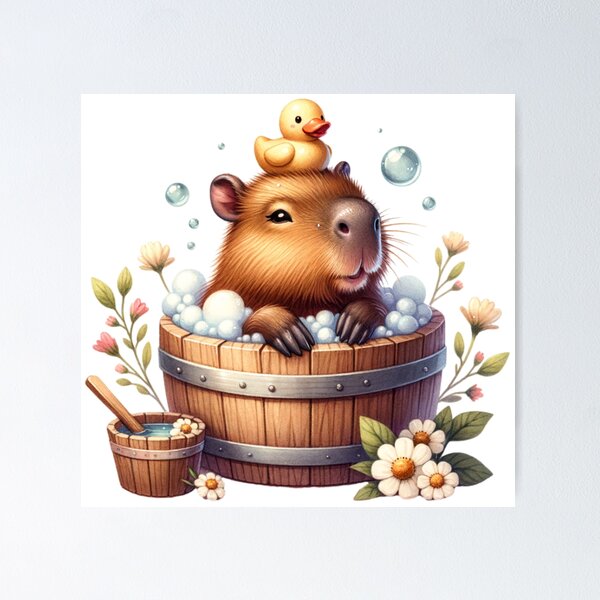 Item preview, Capybara bath designed and sold by Dominika Farkašová.