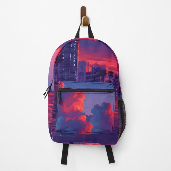 Item preview, Neon Sunset Over Miami Waterfront designed and sold by GreenInkXpress.