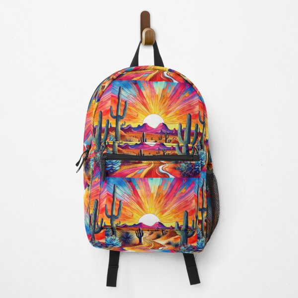 Item preview, Bold Desert Sunrise with Vibrant Cacti Landscape designed and sold by RaiyaTees.