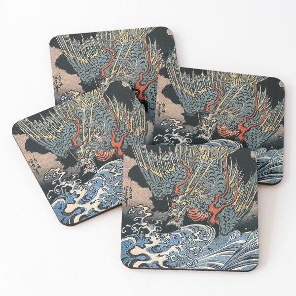 Item preview, Dragon Descending into the Waves designed and sold by MINE Design-Works.
