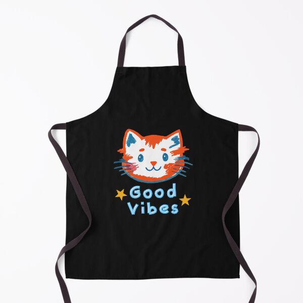 Item preview, Smiled cute cat with "Good Vibes" text designed and sold by Molido.