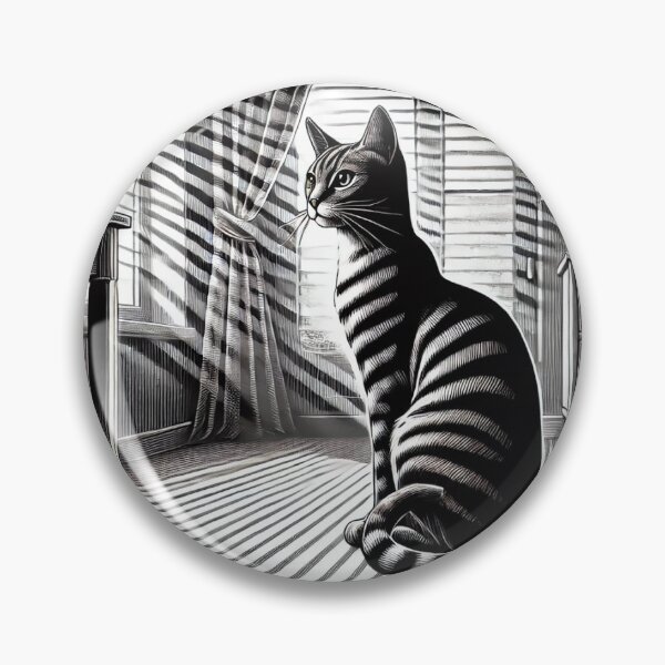 Artikelvorschau, Hauskatze im Noir-Stil mit dramatischen Schatten entworfen und verkauft von dagzzzol.
