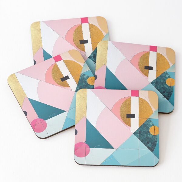 Item preview, Kandinsky Pink Gold Composition designed and sold by maniacfitness.