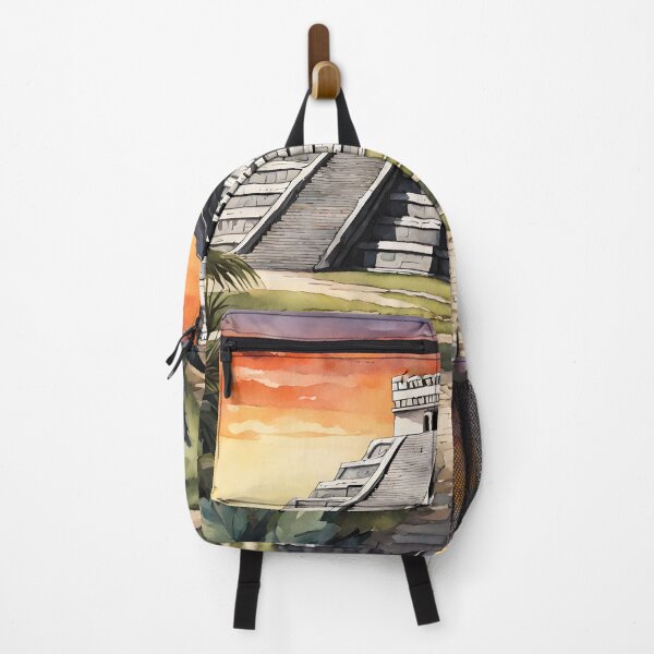Item preview, Chichen Itza Sunset: Watercolor Beauty Highlighted Gracefully designed and sold by LSVart.