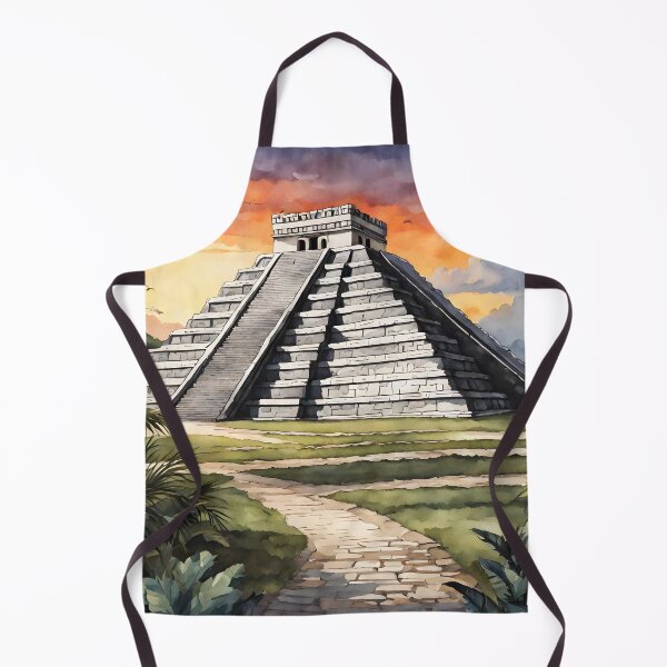 Item preview, Chichen Itza Sunset: Watercolor Beauty Highlighted Gracefully designed and sold by LSVart.