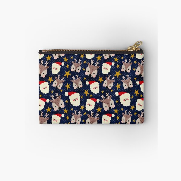 Item preview, Santa and reindeers and stars on dark blue  designed and sold by SJAPhoto.