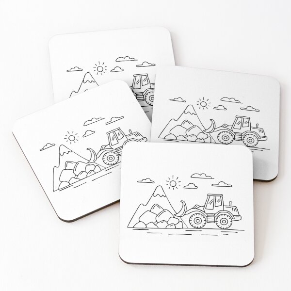 Item preview, Dozer moving large rocks on a mountainside designed and sold by rasagamastore.