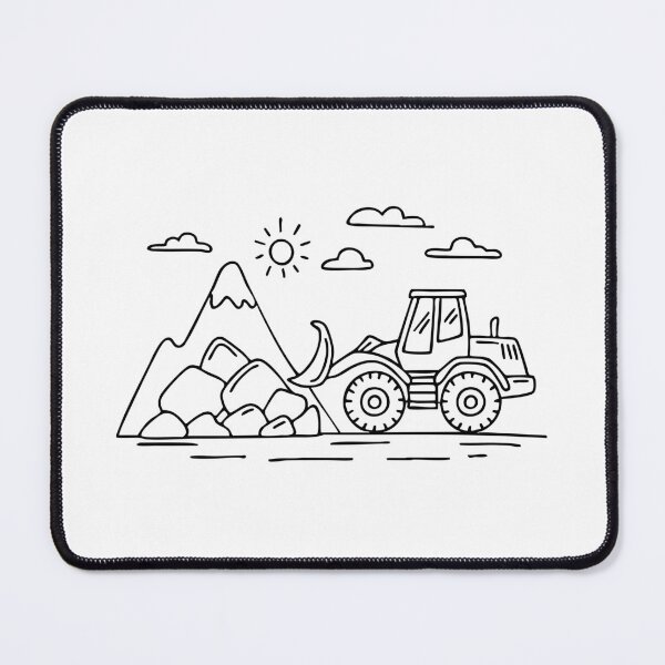 Item preview, Dozer moving large rocks on a mountainside designed and sold by rasagamastore.