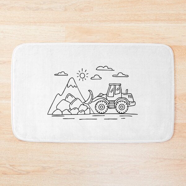 Item preview, Dozer moving large rocks on a mountainside designed and sold by rasagamastore.