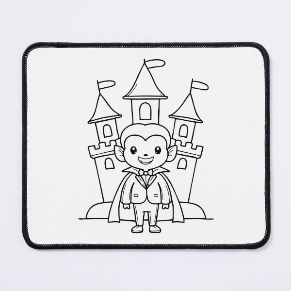 Item preview, Dracula standing in front of a dark castle designed and sold by rasagamastore.