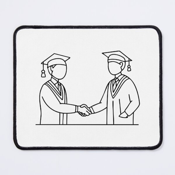 Item preview, Handshake between a mentor and student in graduation ceremony designed and sold by rasagamastore.
