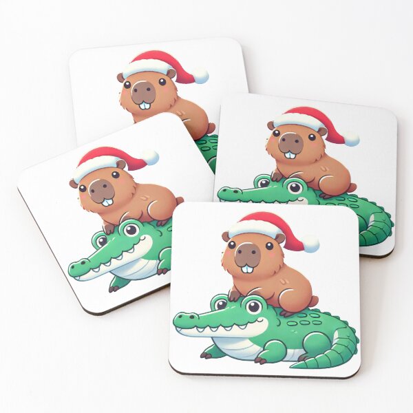 Item preview, Capybara and Crocodile Christmas Adventure designed and sold by lubushop1.