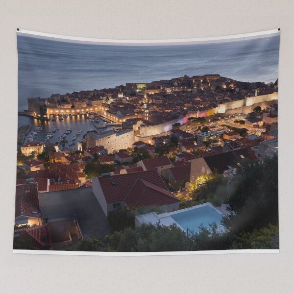 Item preview, Panorama of Dubrovnik city at night, Croatia designed and sold by Mikołaj Niemczewski.