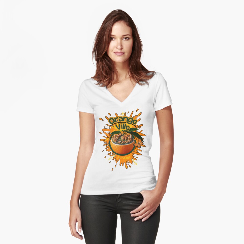 Aperçu de l'œuvre T-shirt moulant col V créée et vendue par Vinidal.