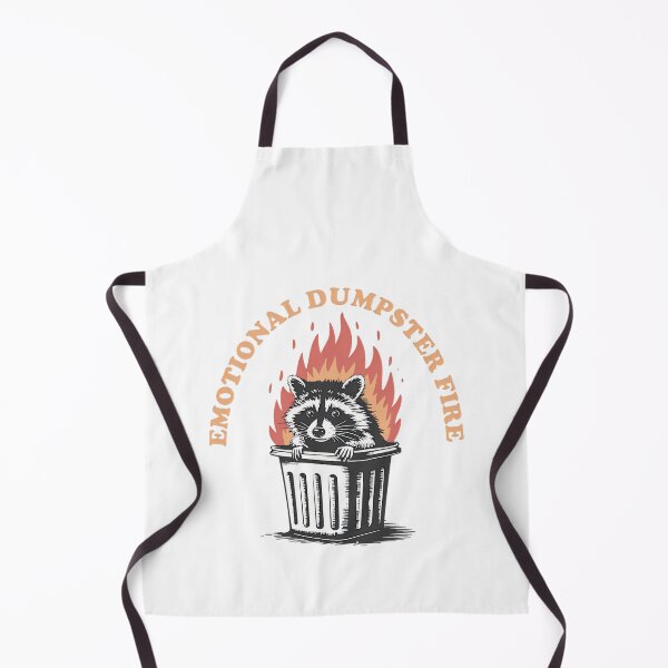 Item preview, Emotional Dumpster Fire Racoon Retro Style designed and sold by LeggetTinch.
