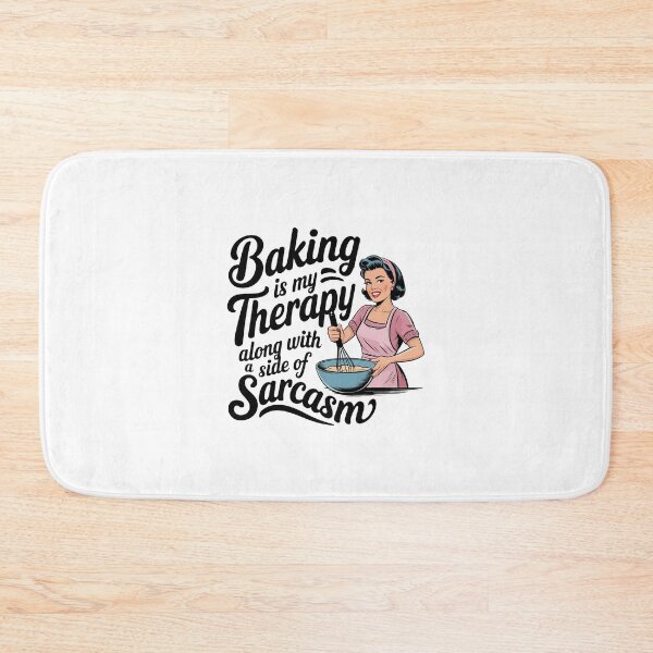 Item preview, Baking is my therapy along with a side of Sarcasm retro women bakiing designed and sold by Dominika Farkašová.