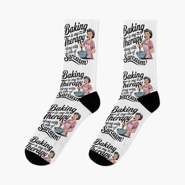 Item preview, Baking is my therapy along with a side of Sarcasm retro women bakiing designed and sold by Dominika Farkašová.