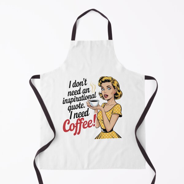 Item preview, I don´t need an inspirational quote. I need Coffee Sarcasm women, retro vintage humorous designed and sold by Dominika Farkašová.
