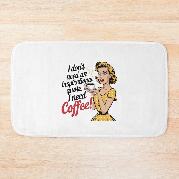Item preview, I don´t need an inspirational quote. I need Coffee Sarcasm women, retro vintage humorous designed and sold by Dominika Farkašová.