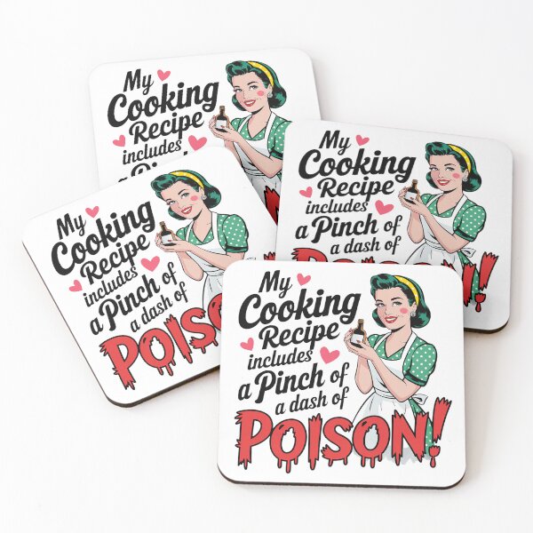Item preview, My cooking recipe includes a pinch of a dash of  Poison Sarcasm retro women bakiing designed and sold by Dominika Farkašová.
