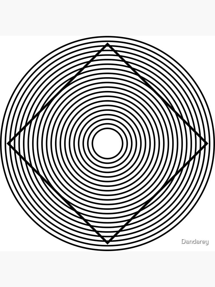 Square Circle Optical Illusion Greeting Card By Dandarey Redbubble