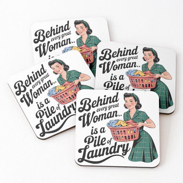 Item preview, Begind Every great women is a Pile of Loundry Sarcasm retro women bakiing designed and sold by Dominika Farkašová.