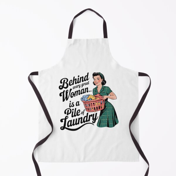 Item preview, Begind Every great women is a Pile of Loundry Sarcasm retro women bakiing designed and sold by Dominika Farkašová.