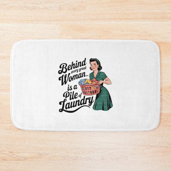 Item preview, Begind Every great women is a Pile of Loundry Sarcasm retro women bakiing designed and sold by Dominika Farkašová.