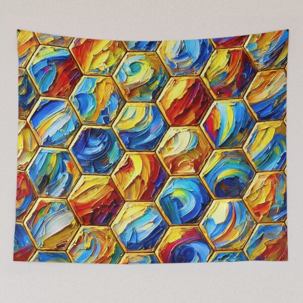 Item preview, Abstract Honeycomb Texture - Colorful Hexagonal Pattern designed and sold by ChrisButler.